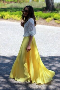 Falda Plisada Soleil  Gasa