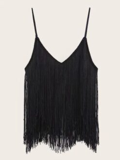 Top Flecos Largos Black