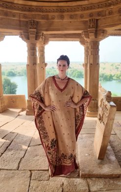 Vestido Kaftan Seda Reciclado Amber