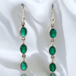 Aros de 3 Piedras facetadas Aventurinas