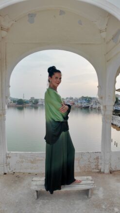 Camisa Ombré degradé Verde Oliva