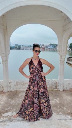 Vestido Terciopelo Devore Black